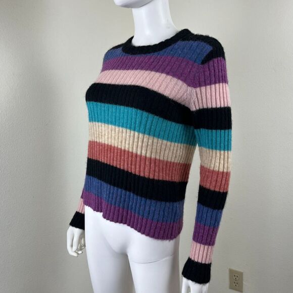 Rails Women Size S Kylie Stripe Rainbow Alpaca Wool Pullover Crew NEW Sweater - Picture 7 of 12